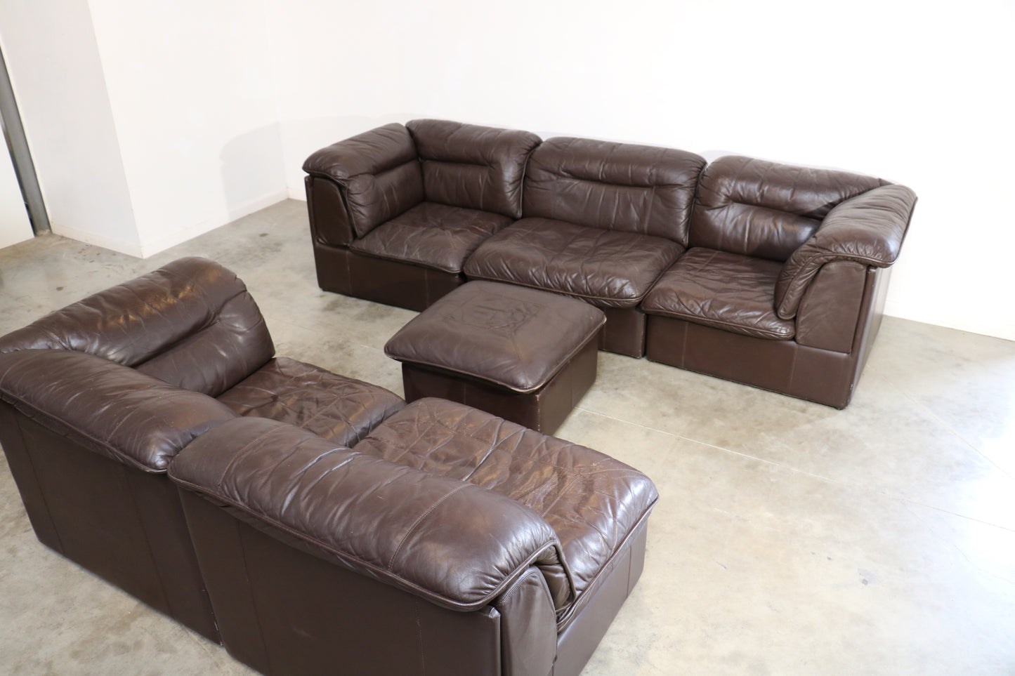 Modulair leather sofa set