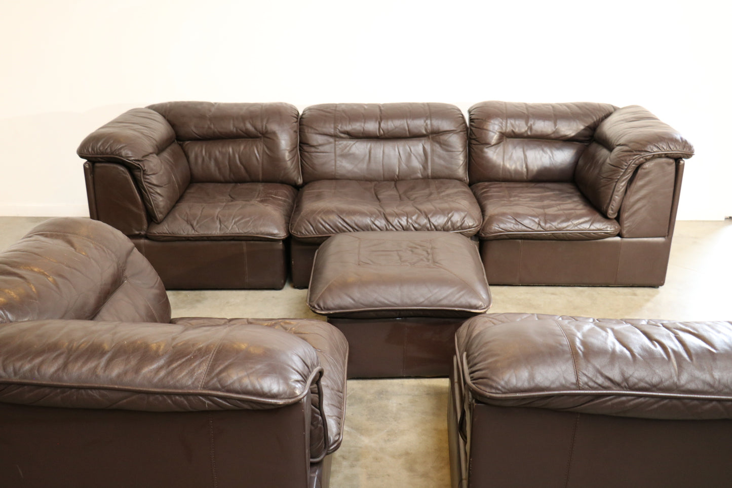 Modulair leather sofa set