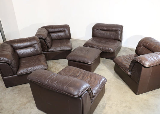 Modulair leather sofa set